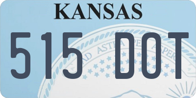 KS license plate 515DOT