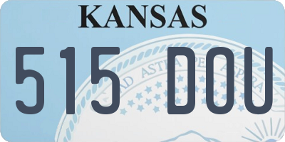 KS license plate 515DOU
