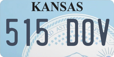 KS license plate 515DOV