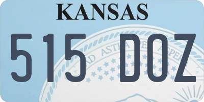 KS license plate 515DOZ