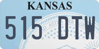 KS license plate 515DTW