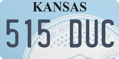 KS license plate 515DUC