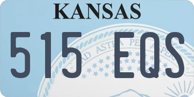 KS license plate 515EQS