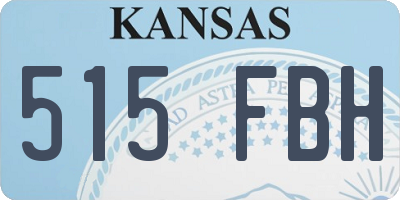 KS license plate 515FBH