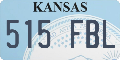 KS license plate 515FBL