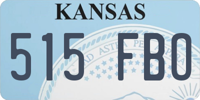 KS license plate 515FBO
