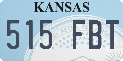 KS license plate 515FBT