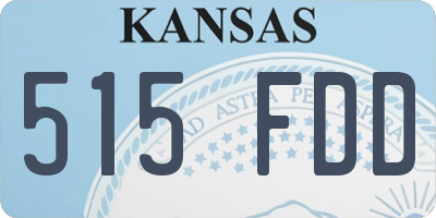 KS license plate 515FDD