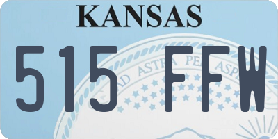 KS license plate 515FFW
