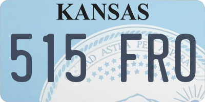 KS license plate 515FRO