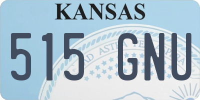 KS license plate 515GNU