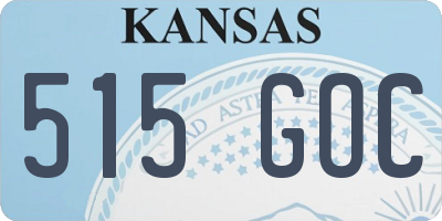 KS license plate 515GOC