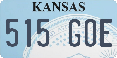 KS license plate 515GOE