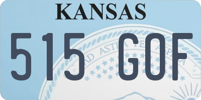 KS license plate 515GOF