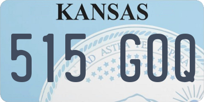 KS license plate 515GOQ