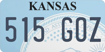 KS license plate 515GOZ