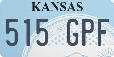 KS license plate 515GPF