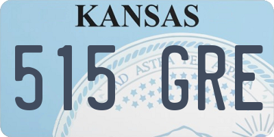 KS license plate 515GRE