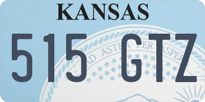 KS license plate 515GTZ