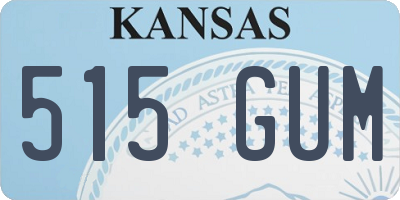 KS license plate 515GUM