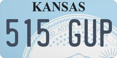KS license plate 515GUP