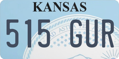 KS license plate 515GUR