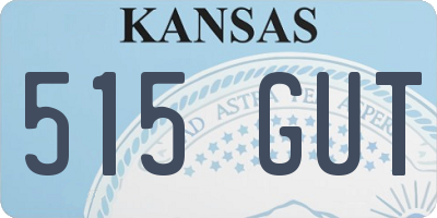 KS license plate 515GUT