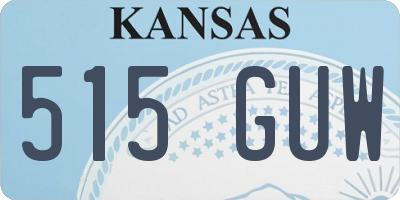 KS license plate 515GUW