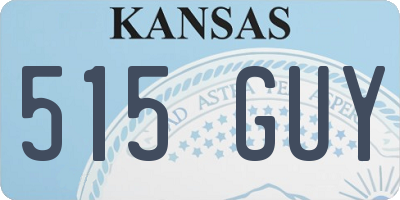 KS license plate 515GUY