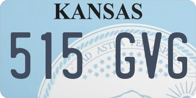 KS license plate 515GVG