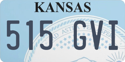 KS license plate 515GVI