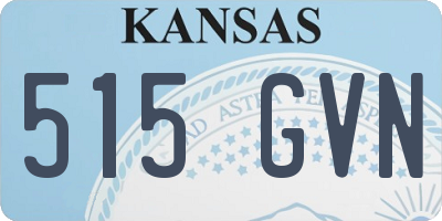 KS license plate 515GVN