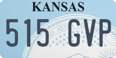 KS license plate 515GVP