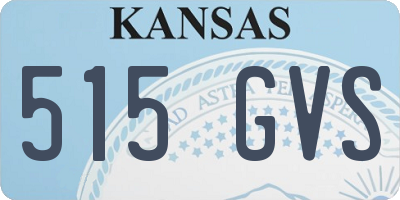 KS license plate 515GVS