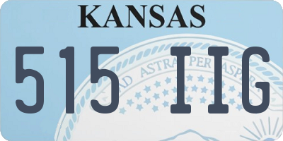 KS license plate 515IIG