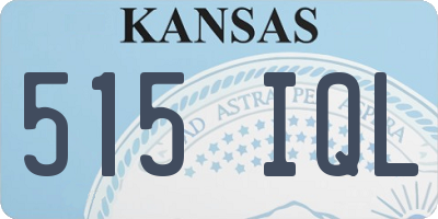 KS license plate 515IQL