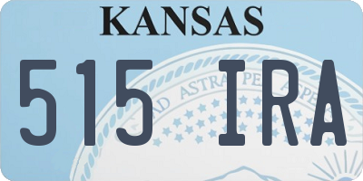 KS license plate 515IRA