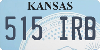 KS license plate 515IRB