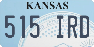 KS license plate 515IRD