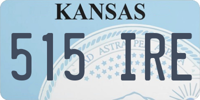 KS license plate 515IRE
