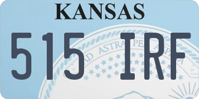 KS license plate 515IRF