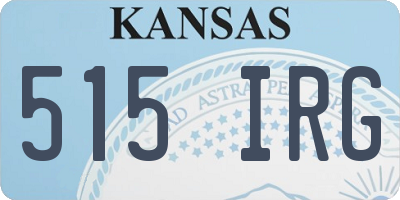 KS license plate 515IRG