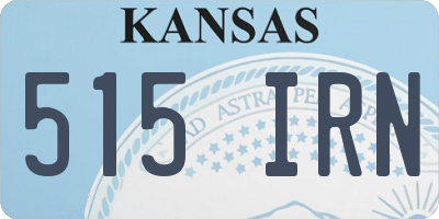 KS license plate 515IRN