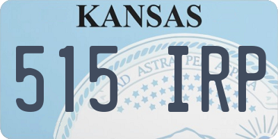 KS license plate 515IRP