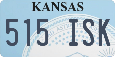 KS license plate 515ISK
