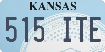 KS license plate 515ITE