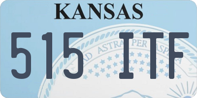 KS license plate 515ITF