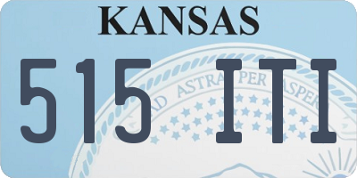 KS license plate 515ITI