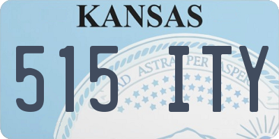 KS license plate 515ITY