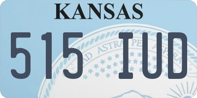 KS license plate 515IUD